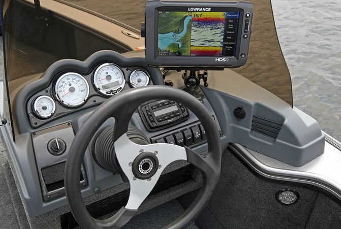 The helm is neatly laid out, with plenty of room for aftermarket electronics.