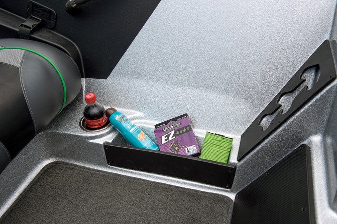 The side console Z175 still provides some passenger storage space for sunscreen, bug spray and other small items.