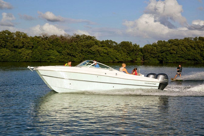 With its great styling and generous interior space, the Carolina Cat 23SD is a versatile family boat.