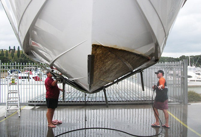 A clean hull requires less energy to push through the water, and uses less fuel.