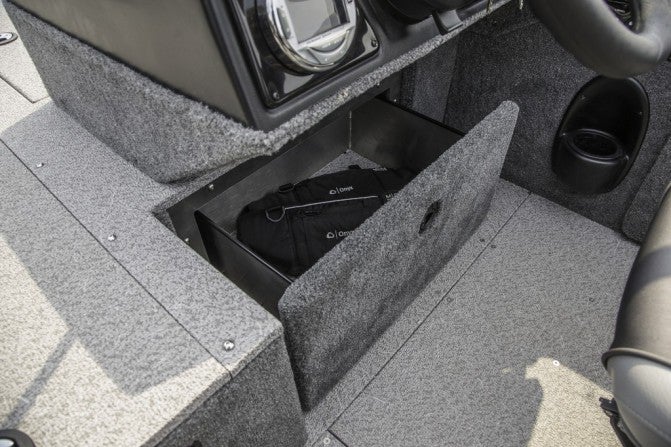 A handy storage drawer at the base of each console protects valuables.