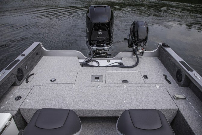 The 2100 Raptor features a massive rear casting deck. Available rear bench seats fold down when not in use.